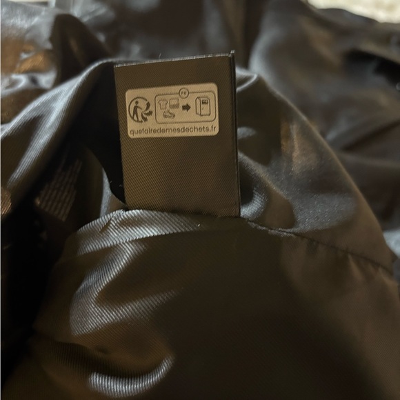 H&M NWT Knee Length Black Leather Jacket in Sz M - Picture 12 of 15